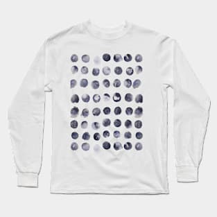 Moon Phases polka dots Long Sleeve T-Shirt